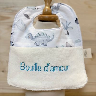 ? Personalized Baby Bib in Cotton and Bamboo – Handmade Newborn Gift, Soft and Unique
