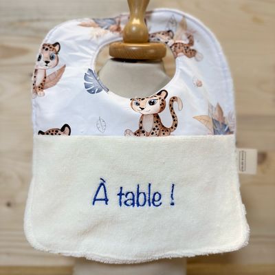 ? Personalized Baby Bib in Cotton and Bamboo – Handmade Newborn Gift, Soft and Unique