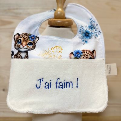 ? Personalized Baby Bib in Cotton and Bamboo – Handmade Newborn Gift, Soft and Unique