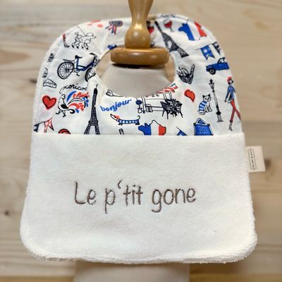 ? Personalized Baby Bib in Cotton and Bamboo – Handmade Newborn Gift, Soft and Unique