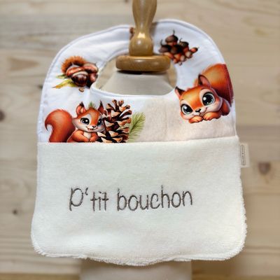 ? Personalized Baby Bib in Cotton and Bamboo – Handmade Newborn Gift, Soft and Unique