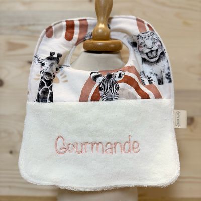 ? Personalized Baby Bib in Cotton and Bamboo – Handmade Newborn Gift, Soft and Unique
