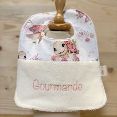 ? Personalized Baby Bib in Cotton and Bamboo – Handmade Newborn Gift, Soft and Unique
