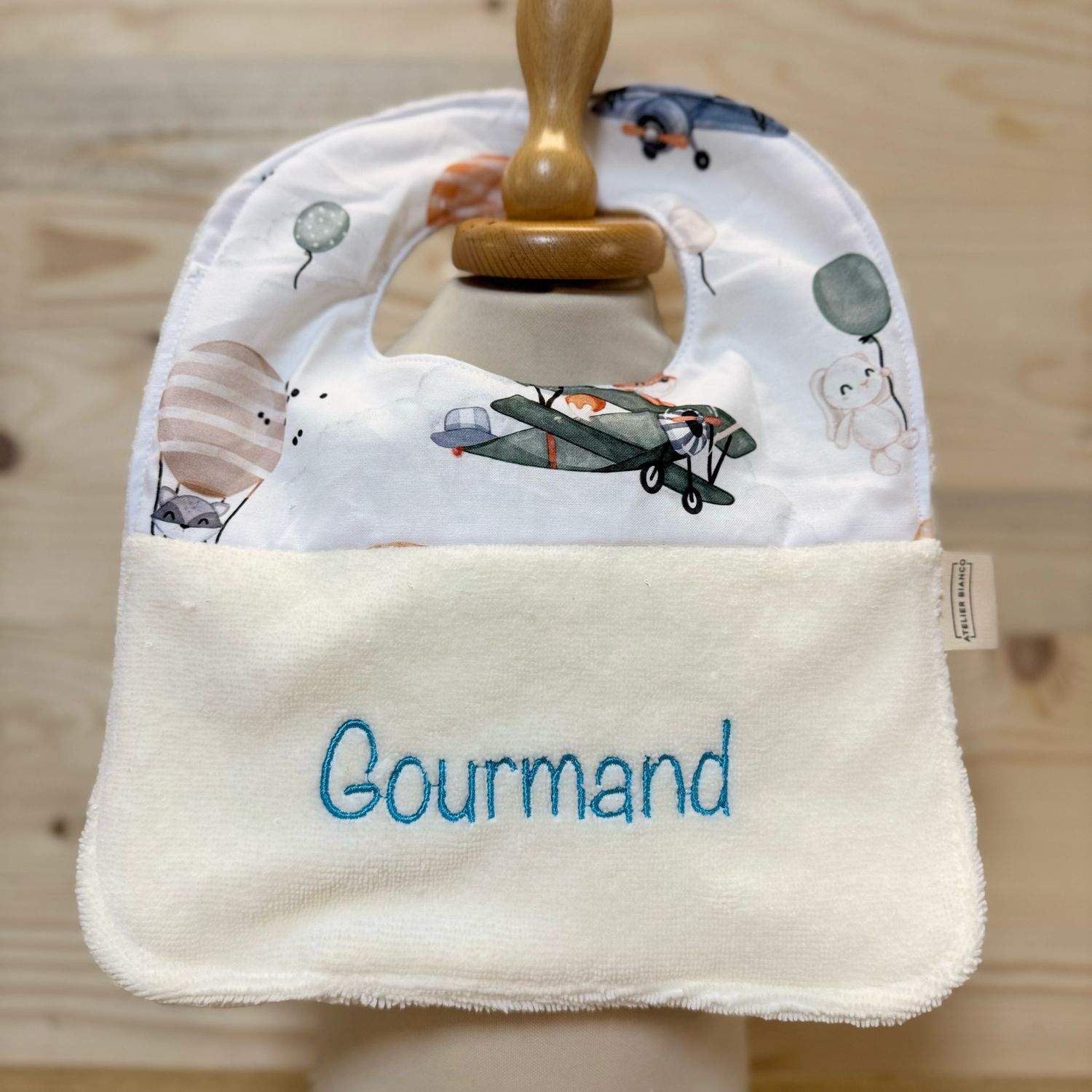 ? Personalized Baby Bib in Cotton and Bamboo – Handmade Newborn Gift, Soft and Unique