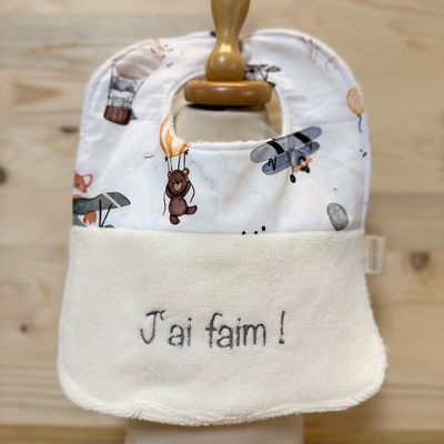 ? Personalized Baby Bib in Cotton and Bamboo – Handmade Newborn Gift, Soft and Unique