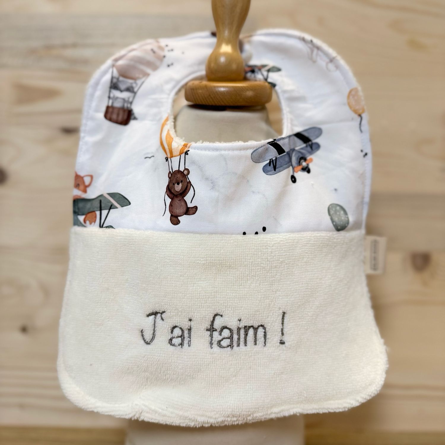 ? Personalized Baby Bib in Cotton and Bamboo – Handmade Newborn Gift, Soft and Unique