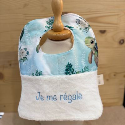 ? Personalized Baby Bib in Cotton and Bamboo – Handmade Newborn Gift, Soft and Unique