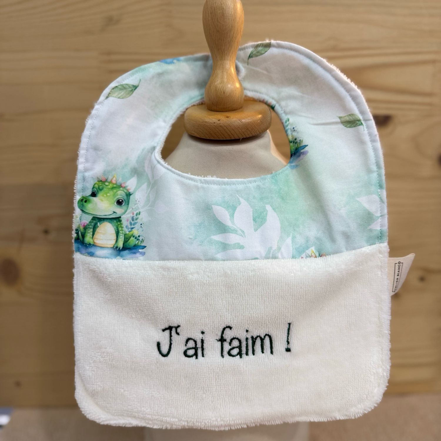 ? Personalized Baby Bib in Cotton and Bamboo – Handmade Newborn Gift, Soft and Unique