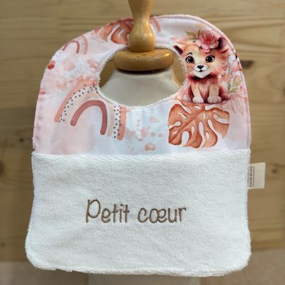 ? Personalized Baby Bib in Cotton and Bamboo – Handmade Newborn Gift, Soft and Unique