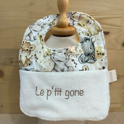 ? Personalized Baby Bib in Cotton and Bamboo – Handmade Newborn Gift, Soft and Unique