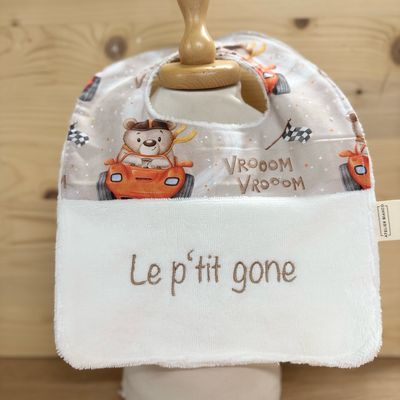 ? Personalized Baby Bib in Cotton and Bamboo – Handmade Newborn Gift, Soft and Unique