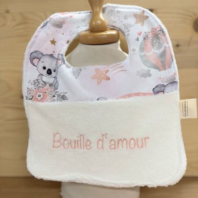 ? Personalized Baby Bib in Cotton and Bamboo – Handmade Newborn Gift, Soft and Unique