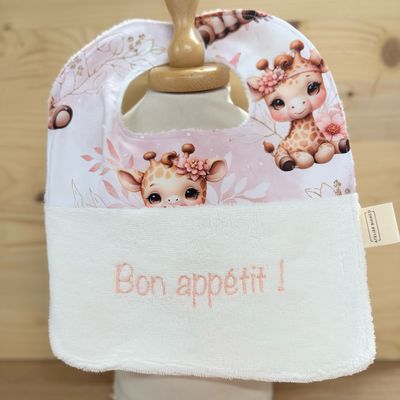 ? Personalized Baby Bib in Cotton and Bamboo – Handmade Newborn Gift, Soft and Unique