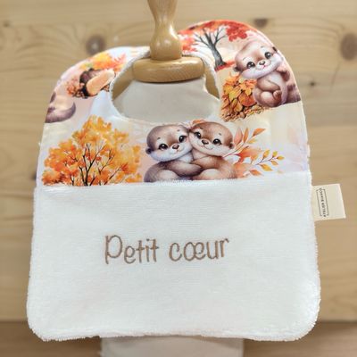 ? Personalized Baby Bib in Cotton and Bamboo – Handmade Newborn Gift, Soft and Unique