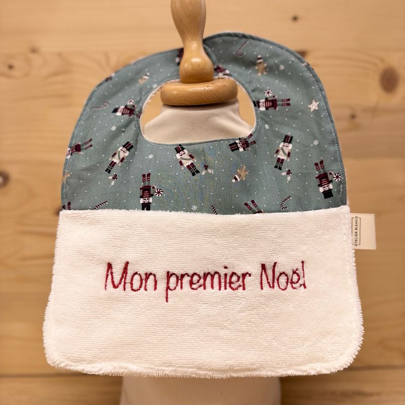 ? Personalized Baby Bib in Cotton and Bamboo – Handmade Newborn Gift, Soft and Unique