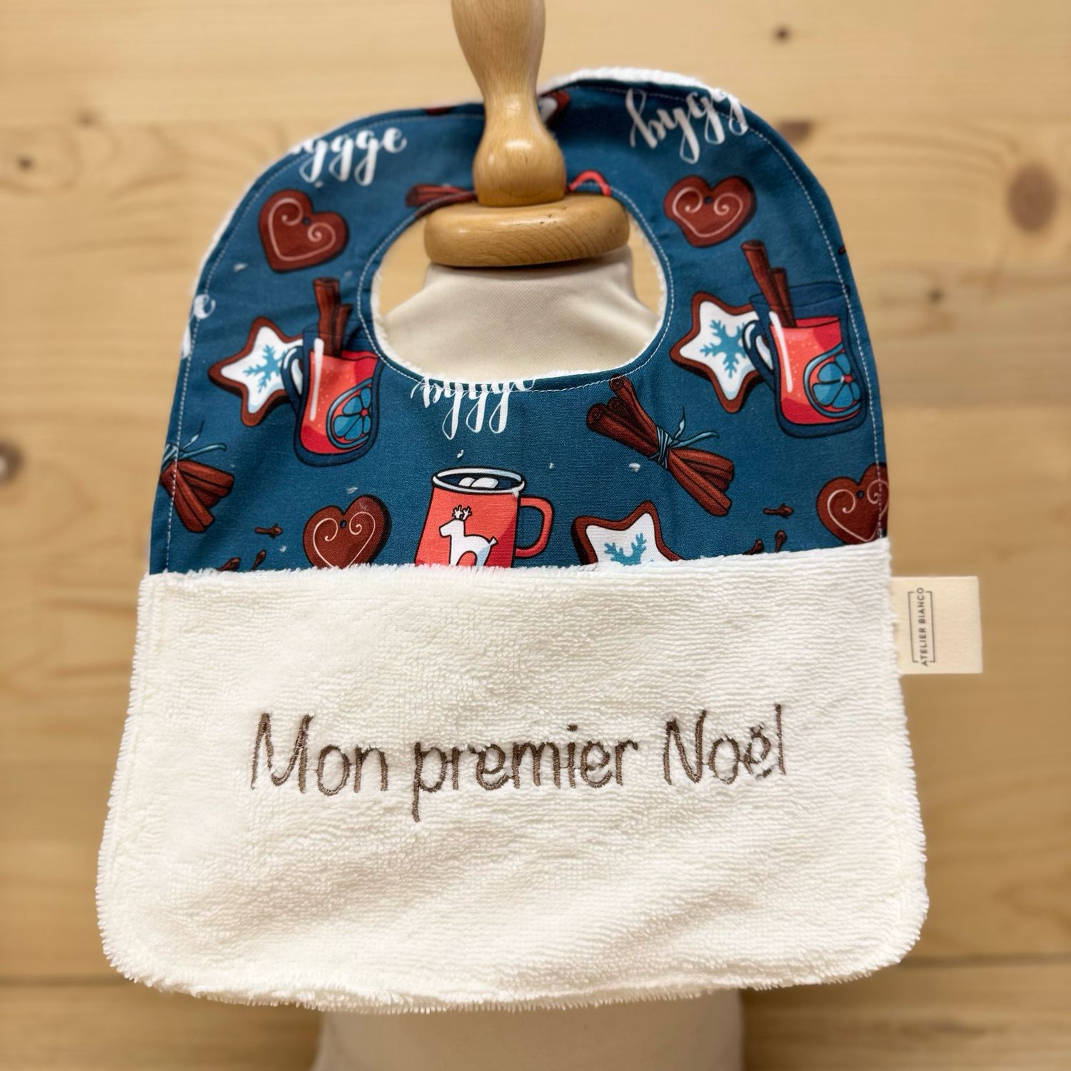 ? Personalized Baby Bib in Cotton and Bamboo – Handmade Newborn Gift, Soft and Unique