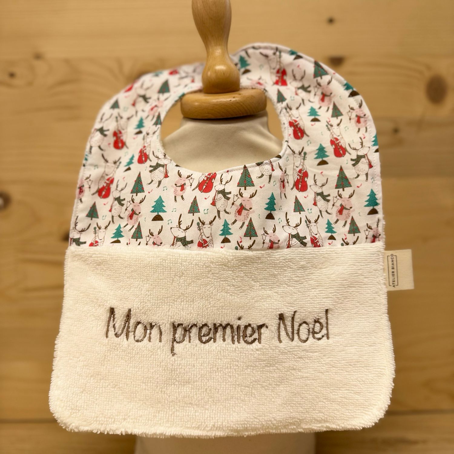 ? Personalized Baby Bib in Cotton and Bamboo – Handmade Newborn Gift, Soft and Unique