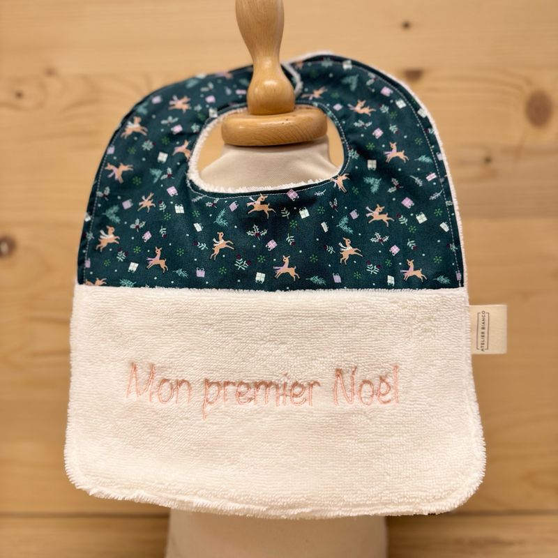 ? Personalized Baby Bib in Cotton and Bamboo – Handmade Newborn Gift, Soft and Unique
