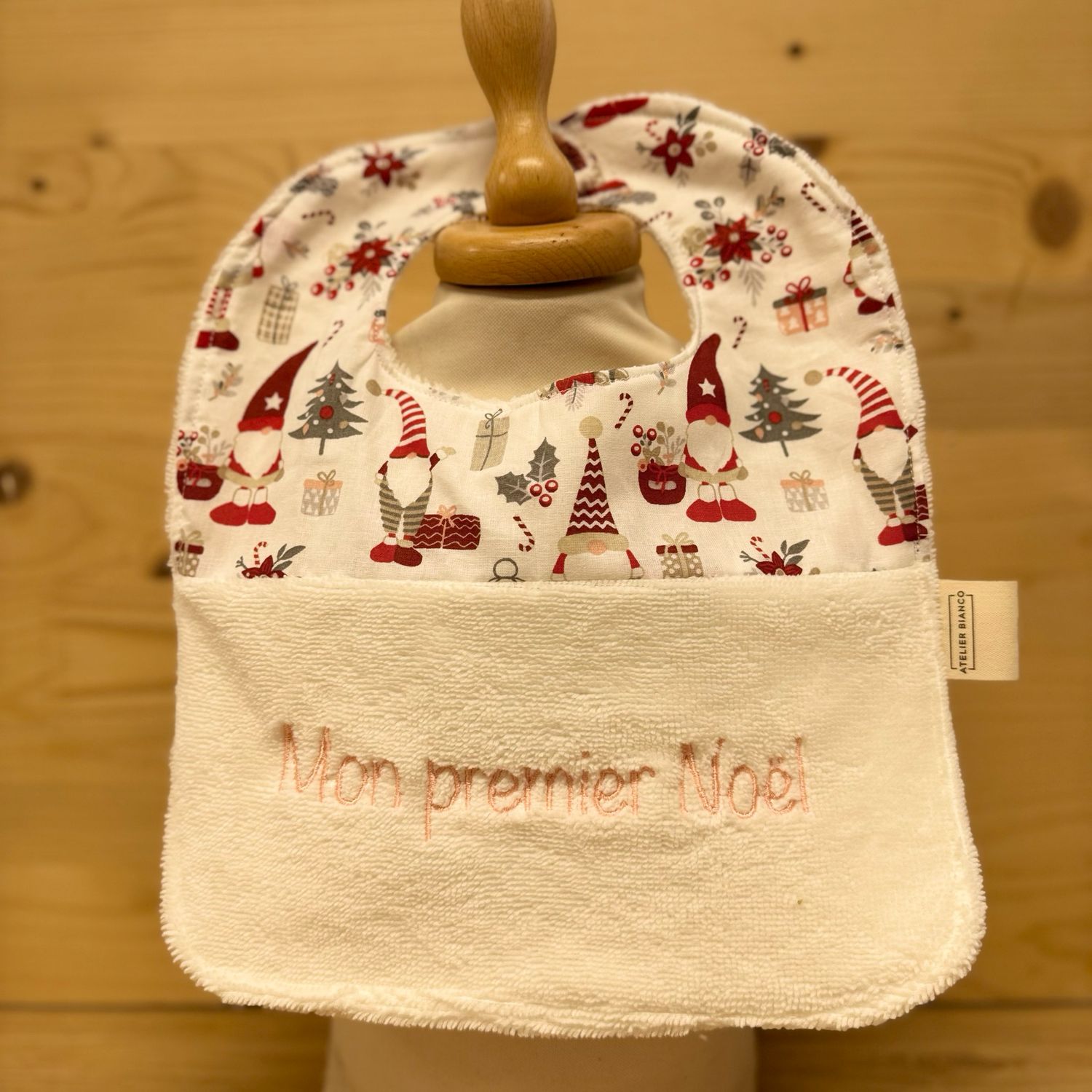 ? Personalized Baby Bib in Cotton and Bamboo – Handmade Newborn Gift, Soft and Unique