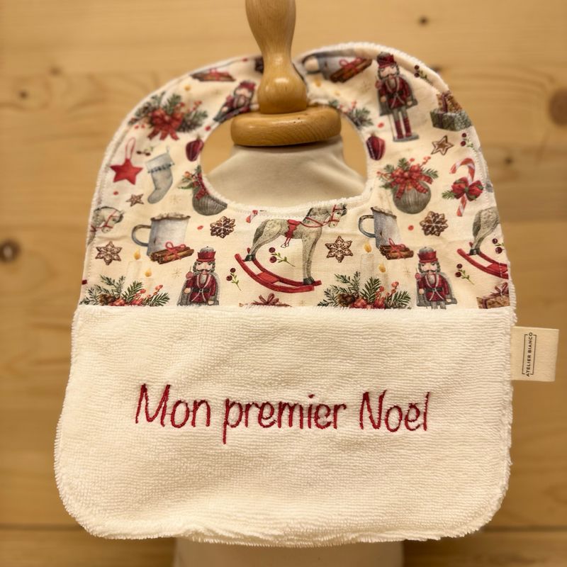 ? Personalized Baby Bib in Cotton and Bamboo – Handmade Newborn Gift, Soft and Unique