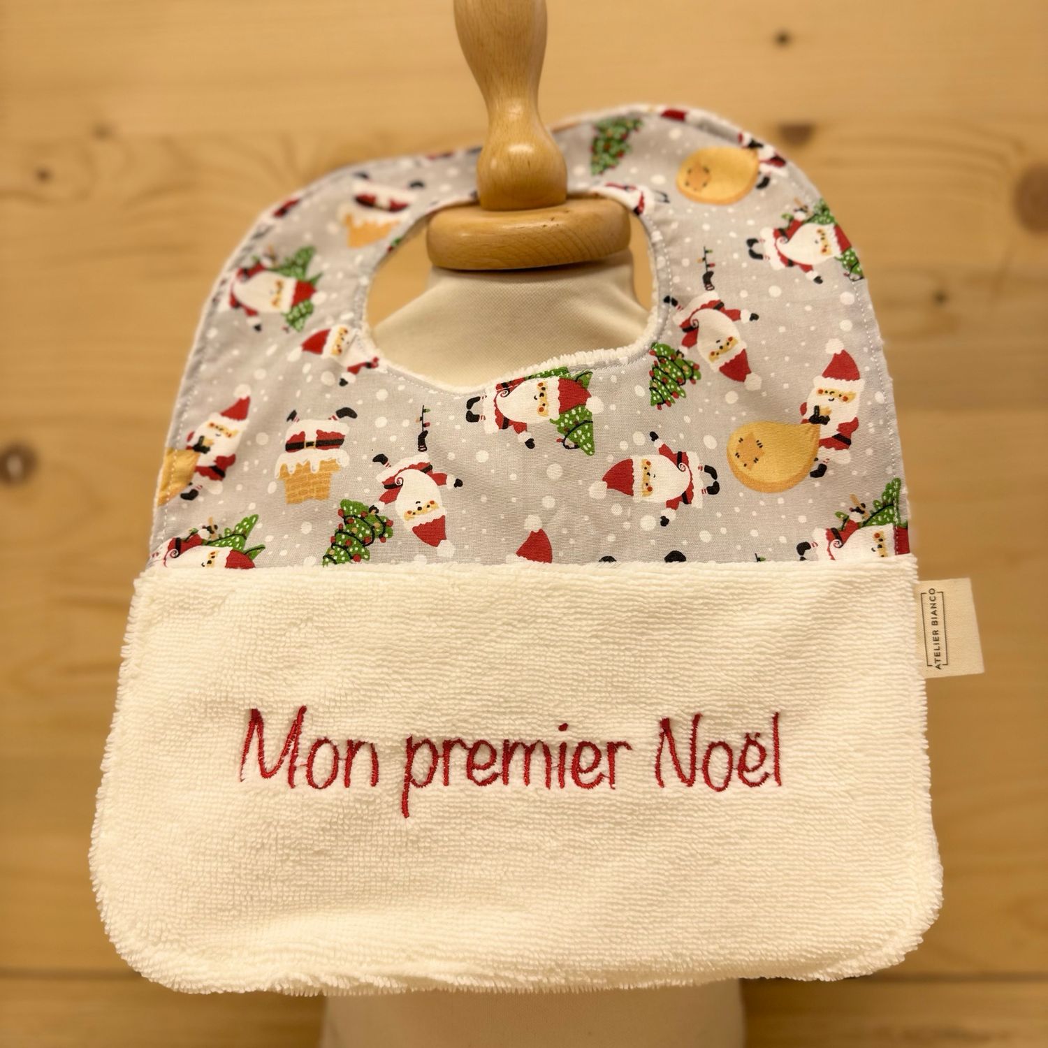 ? Personalized Baby Bib in Cotton and Bamboo – Handmade Newborn Gift, Soft and Unique