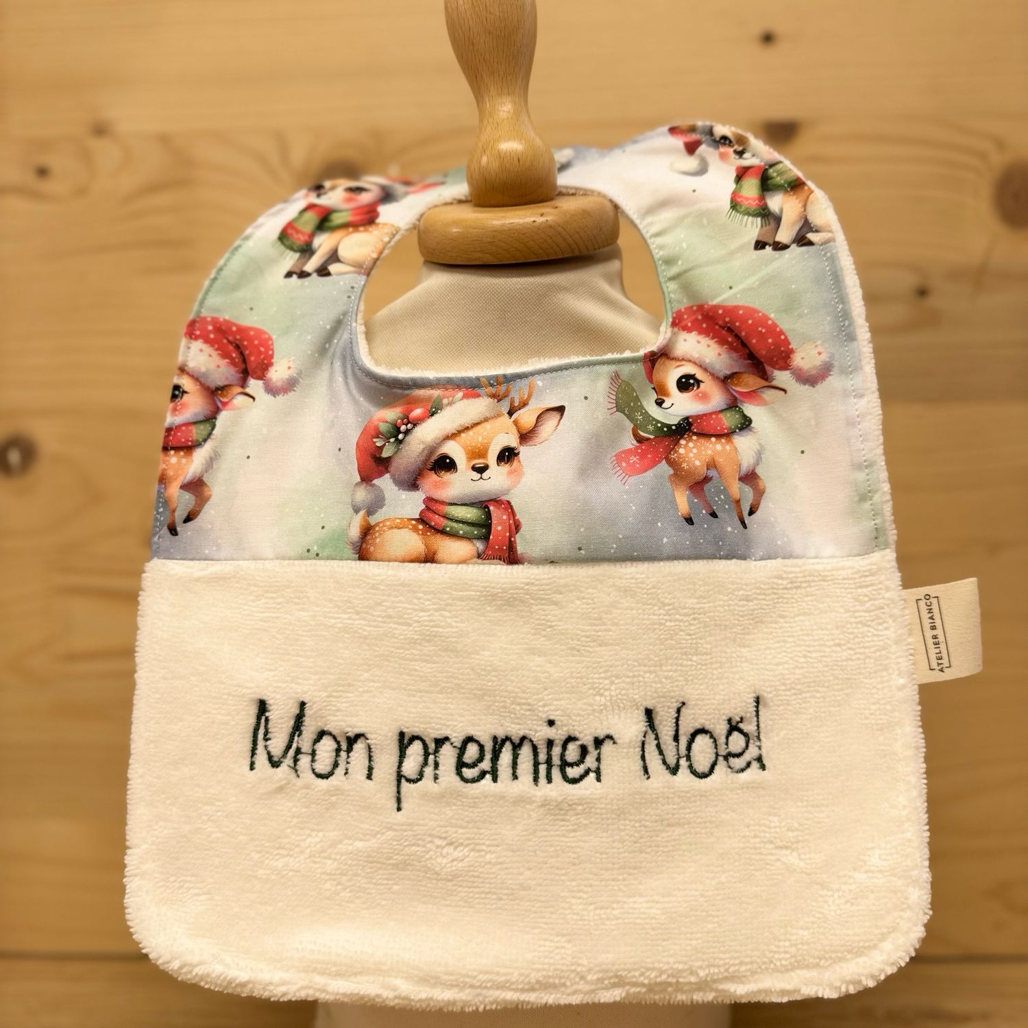 ? Personalized Baby Bib in Cotton and Bamboo – Handmade Newborn Gift, Soft and Unique