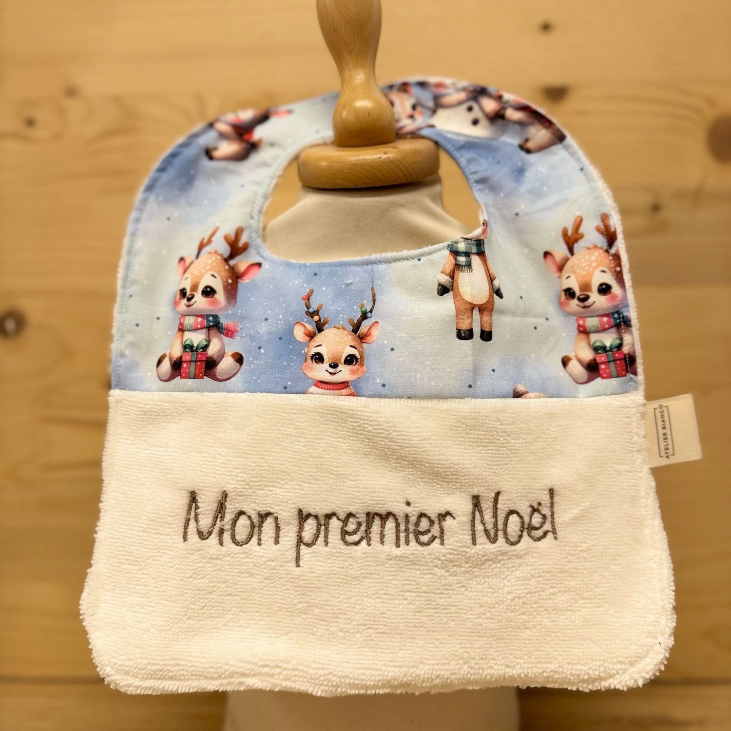 ? Personalized Baby Bib in Cotton and Bamboo – Handmade Newborn Gift, Soft and Unique