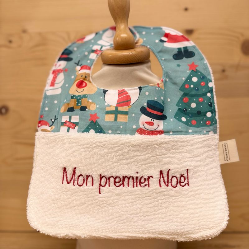 ? Personalized Baby Bib in Cotton and Bamboo – Handmade Newborn Gift, Soft and Unique