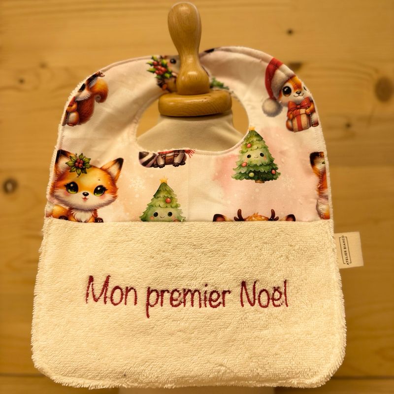? Personalized Baby Bib in Cotton and Bamboo – Handmade Newborn Gift, Soft and Unique