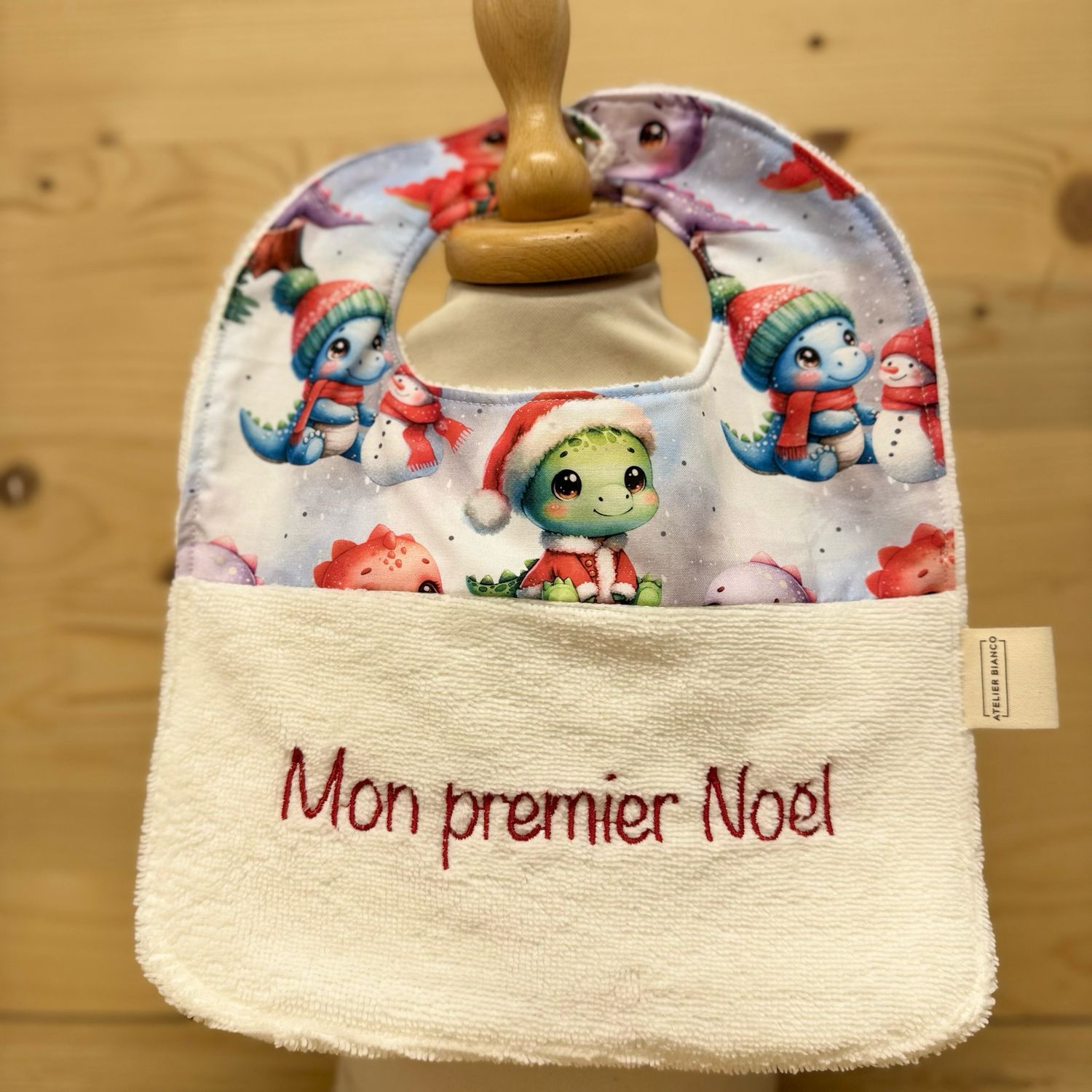 ? Personalized Baby Bib in Cotton and Bamboo – Handmade Newborn Gift, Soft and Unique