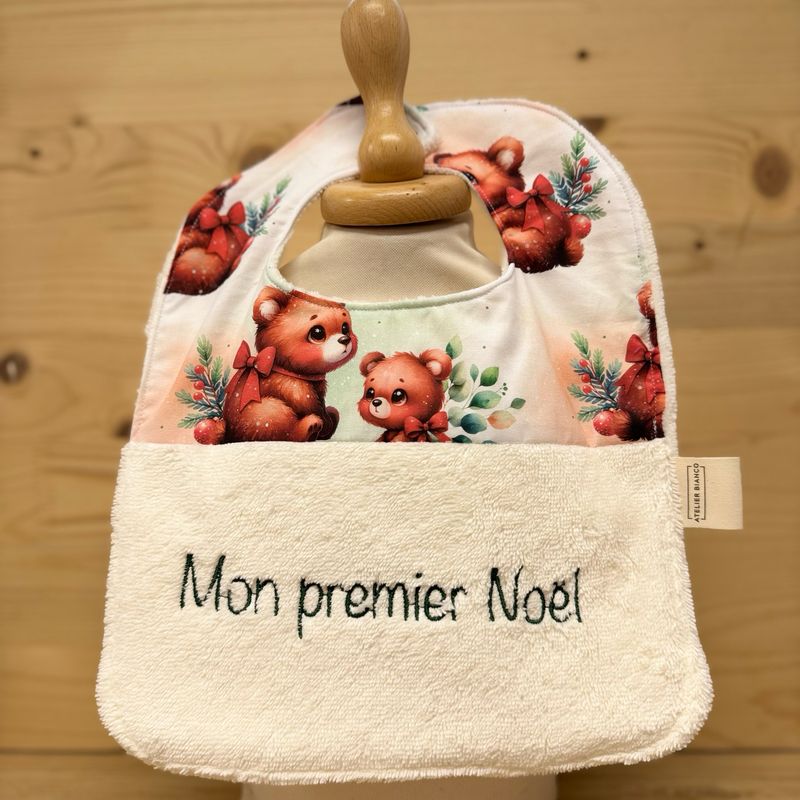 ? Personalized Baby Bib in Cotton and Bamboo – Handmade Newborn Gift, Soft and Unique
