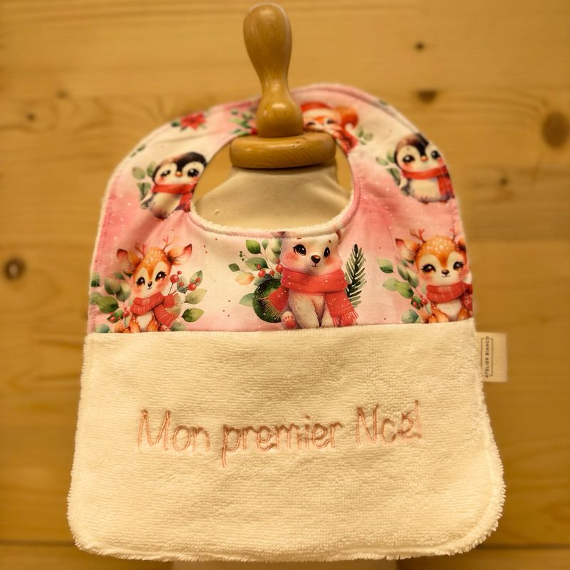 ? Personalized Baby Bib in Cotton and Bamboo – Handmade Newborn Gift, Soft and Unique
