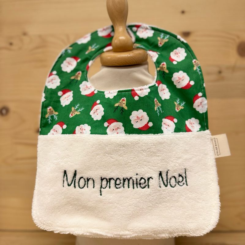 ? Personalized Baby Bib in Cotton and Bamboo – Handmade Newborn Gift, Soft and Unique