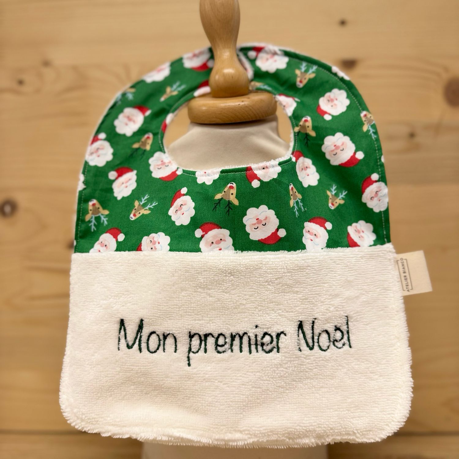 ? Personalized Baby Bib in Cotton and Bamboo – Handmade Newborn Gift, Soft and Unique