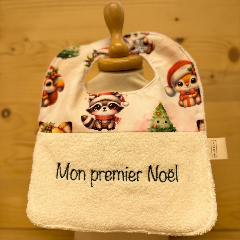 ? Personalized Baby Bib in Cotton and Bamboo – Handmade Newborn Gift, Soft and Unique