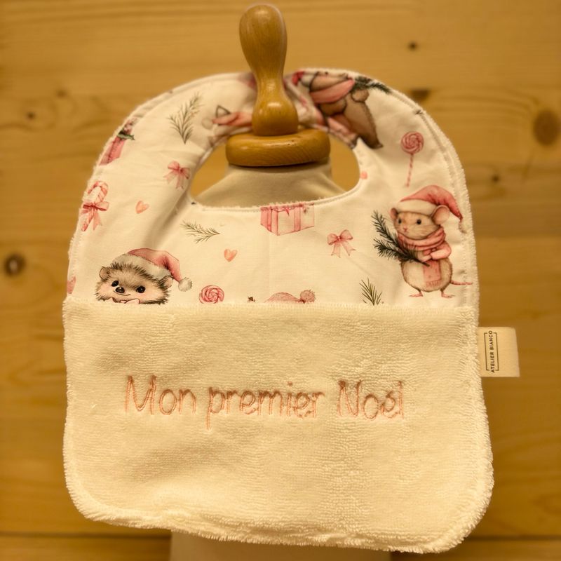 ? Personalized Baby Bib in Cotton and Bamboo – Handmade Newborn Gift, Soft and Unique