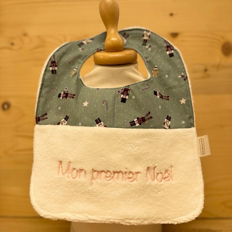 ? Personalized Baby Bib in Cotton and Bamboo – Handmade Newborn Gift, Soft and Unique