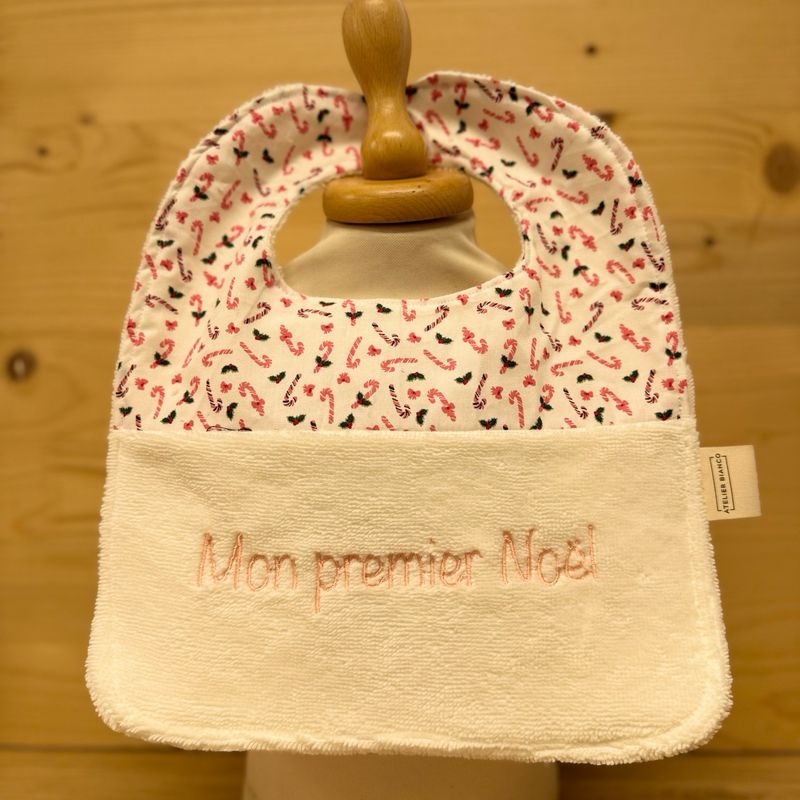 ? Personalized Baby Bib in Cotton and Bamboo – Handmade Newborn Gift, Soft and Unique