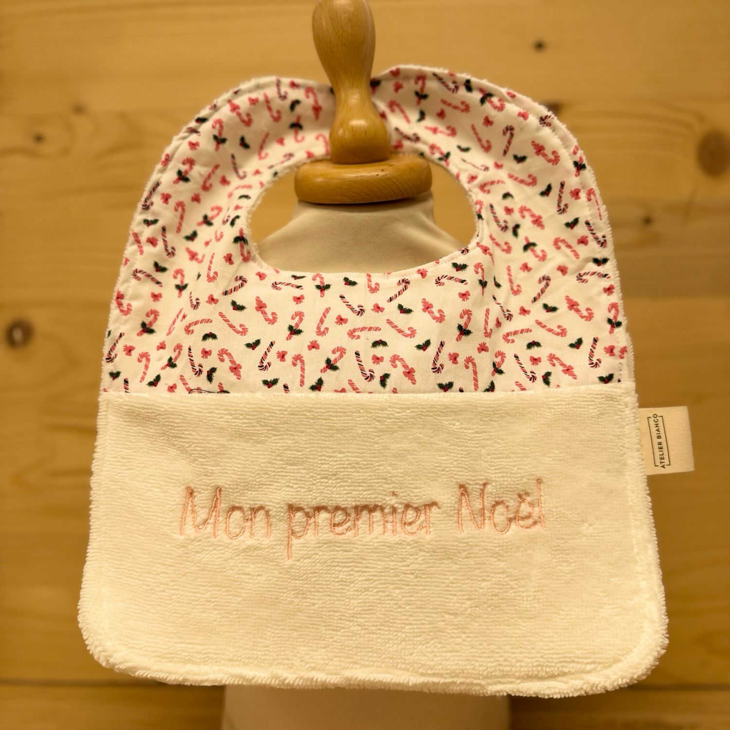 ? Personalized Baby Bib in Cotton and Bamboo – Handmade Newborn Gift, Soft and Unique