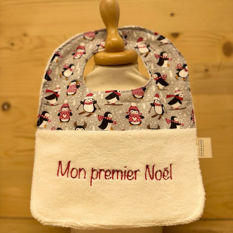 ? Personalized Baby Bib in Cotton and Bamboo – Handmade Newborn Gift, Soft and Unique