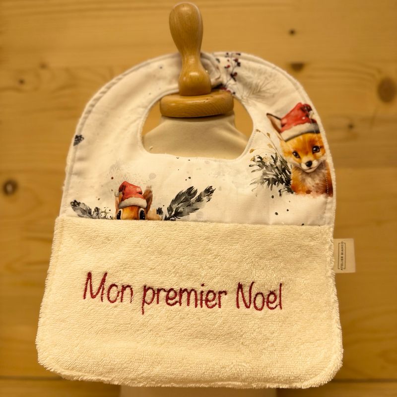 ? Personalized Baby Bib in Cotton and Bamboo – Handmade Newborn Gift, Soft and Unique
