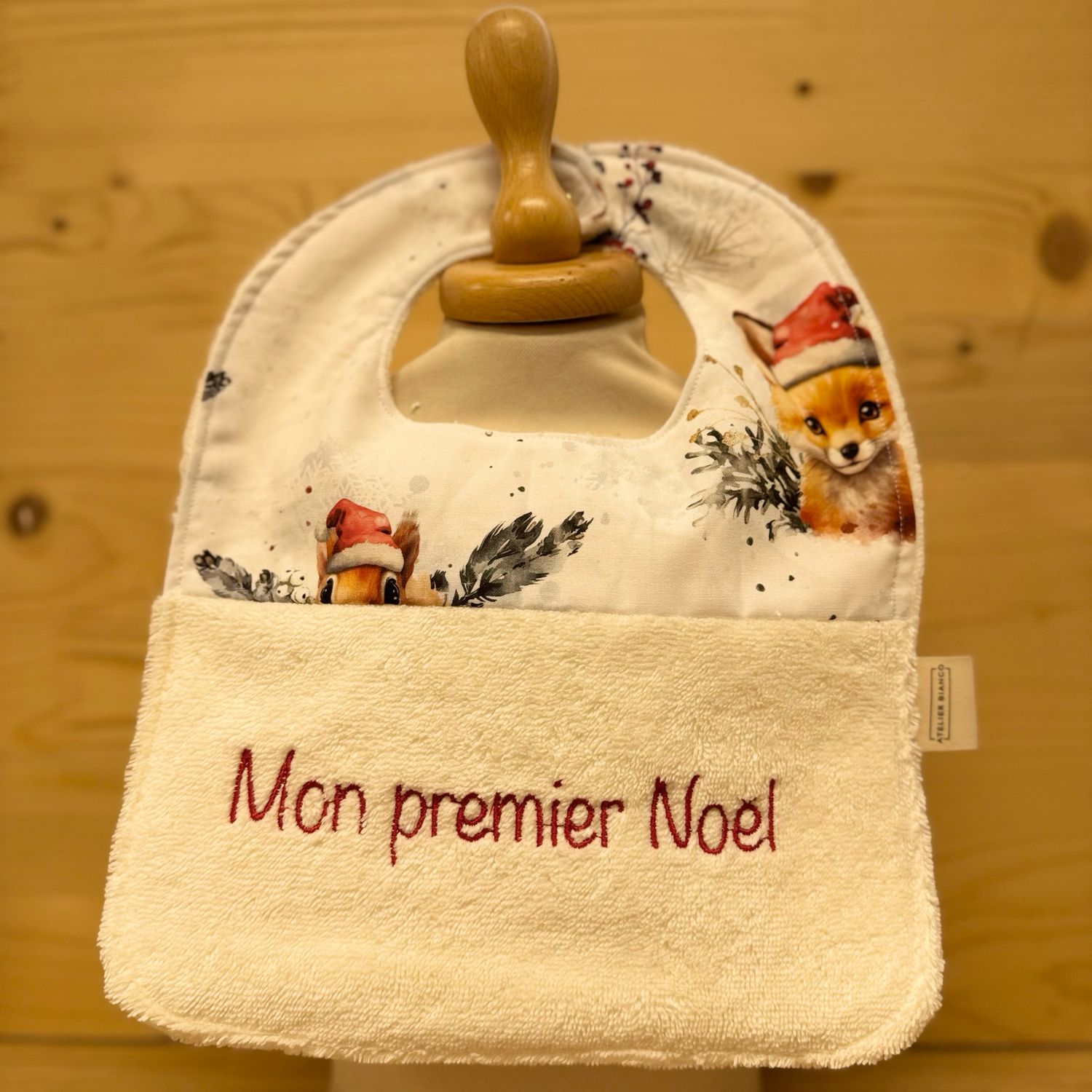 ? Personalized Baby Bib in Cotton and Bamboo – Handmade Newborn Gift, Soft and Unique
