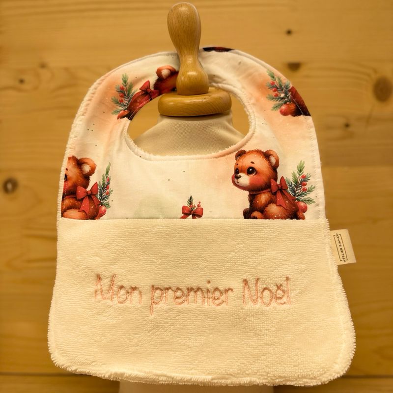 ? Personalized Baby Bib in Cotton and Bamboo – Handmade Newborn Gift, Soft and Unique