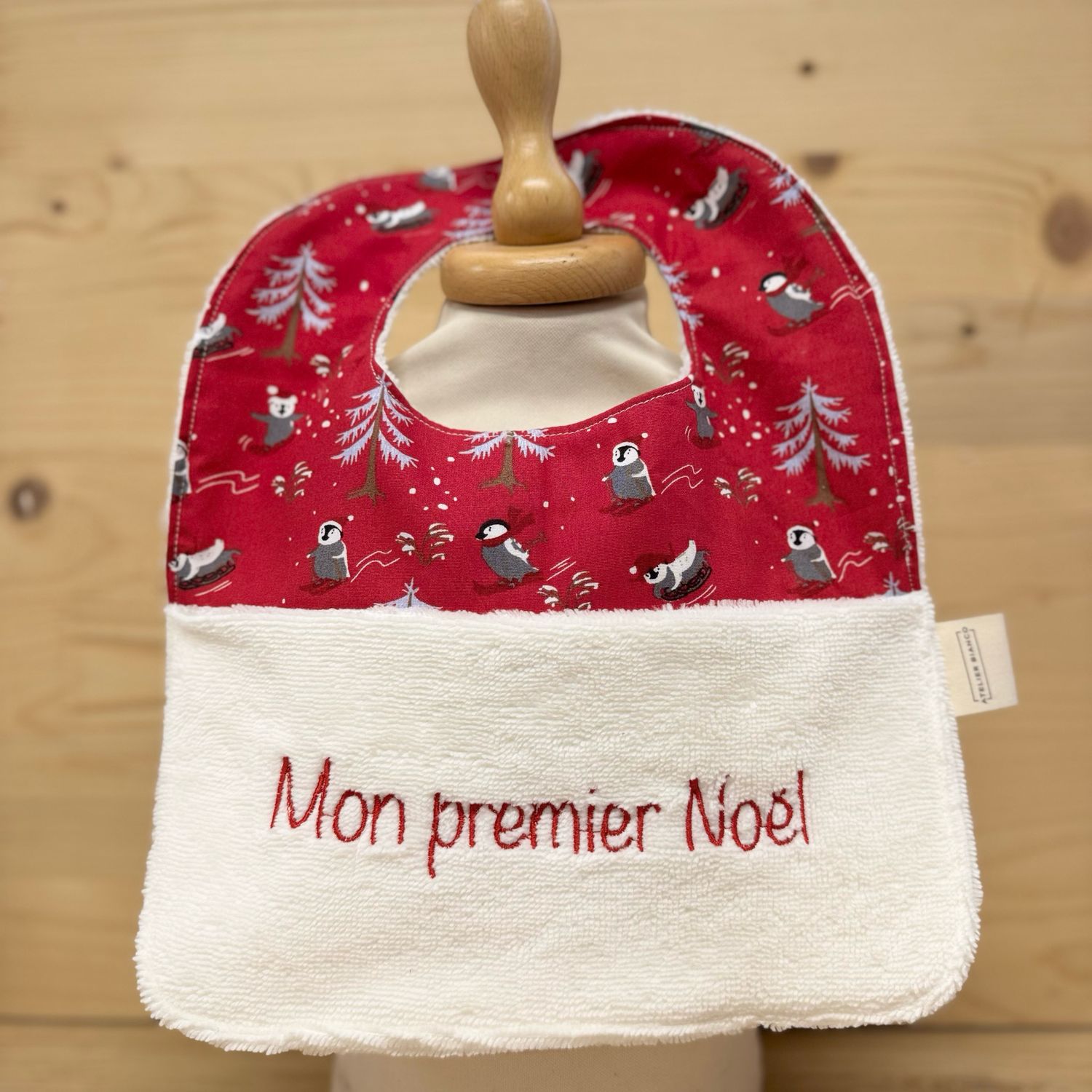 ? Personalized Baby Bib in Cotton and Bamboo – Handmade Newborn Gift, Soft and Unique