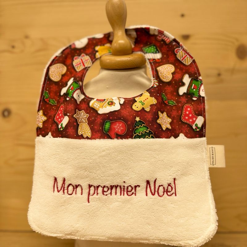 ? Personalized Baby Bib in Cotton and Bamboo – Handmade Newborn Gift, Soft and Unique