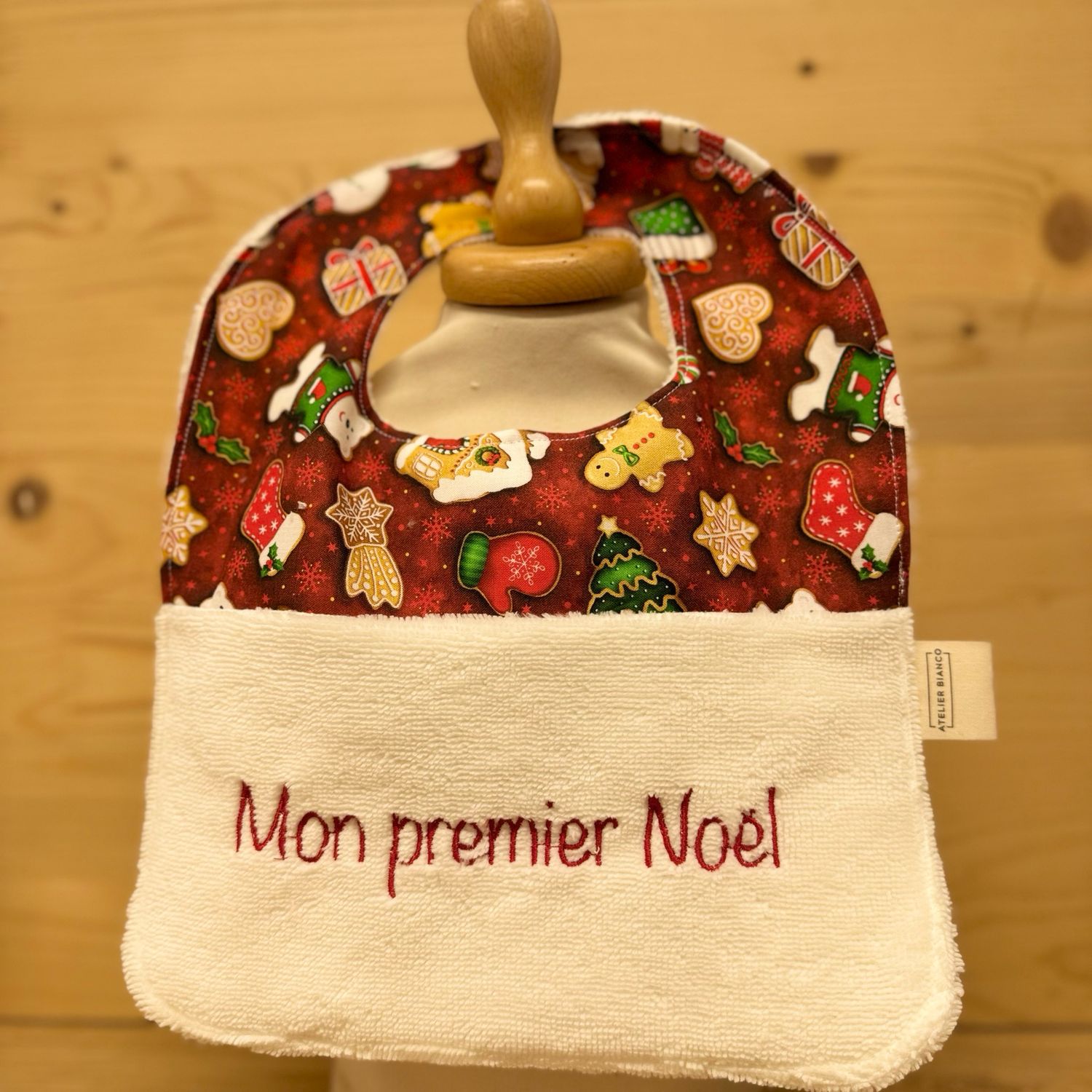 ? Personalized Baby Bib in Cotton and Bamboo – Handmade Newborn Gift, Soft and Unique