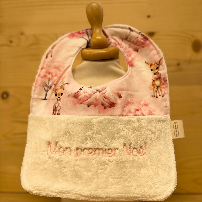? Personalized Baby Bib in Cotton and Bamboo – Handmade Newborn Gift, Soft and Unique