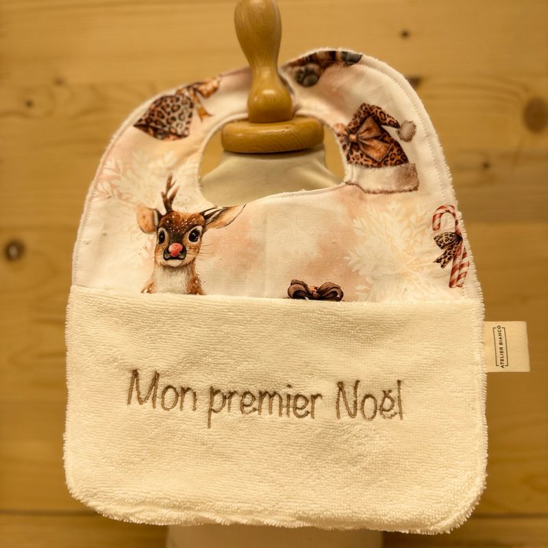 ? Personalized Baby Bib in Cotton and Bamboo – Handmade Newborn Gift, Soft and Unique