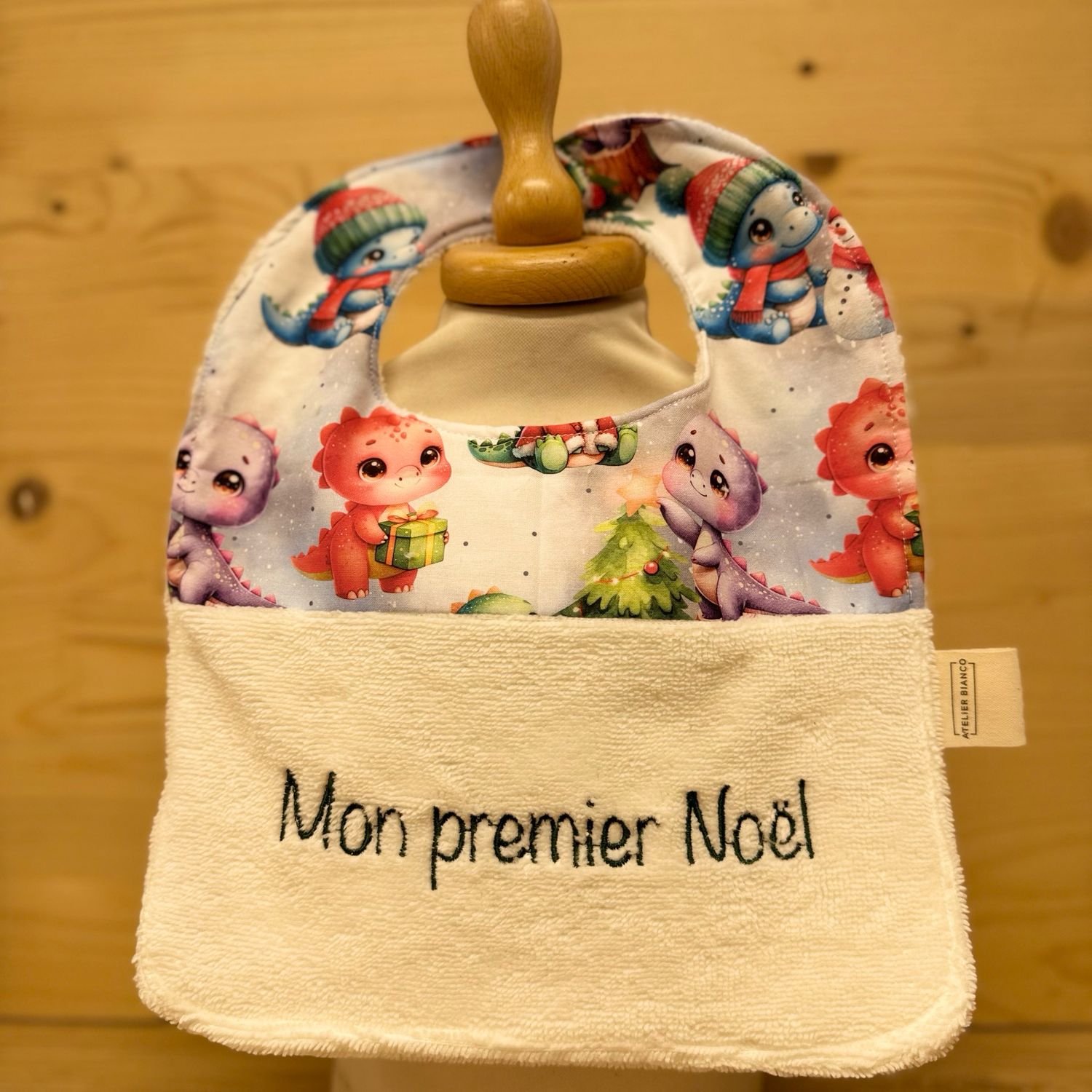 ? Personalized Baby Bib in Cotton and Bamboo – Handmade Newborn Gift, Soft and Unique