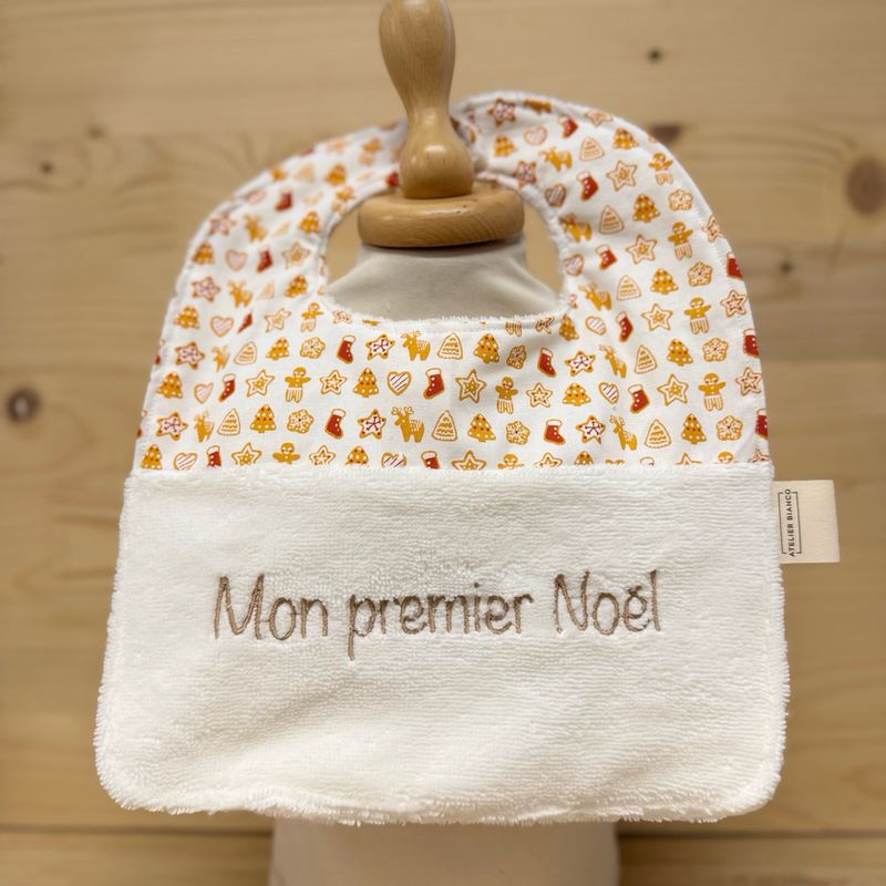 ? Personalized Baby Bib in Cotton and Bamboo – Handmade Newborn Gift, Soft and Unique